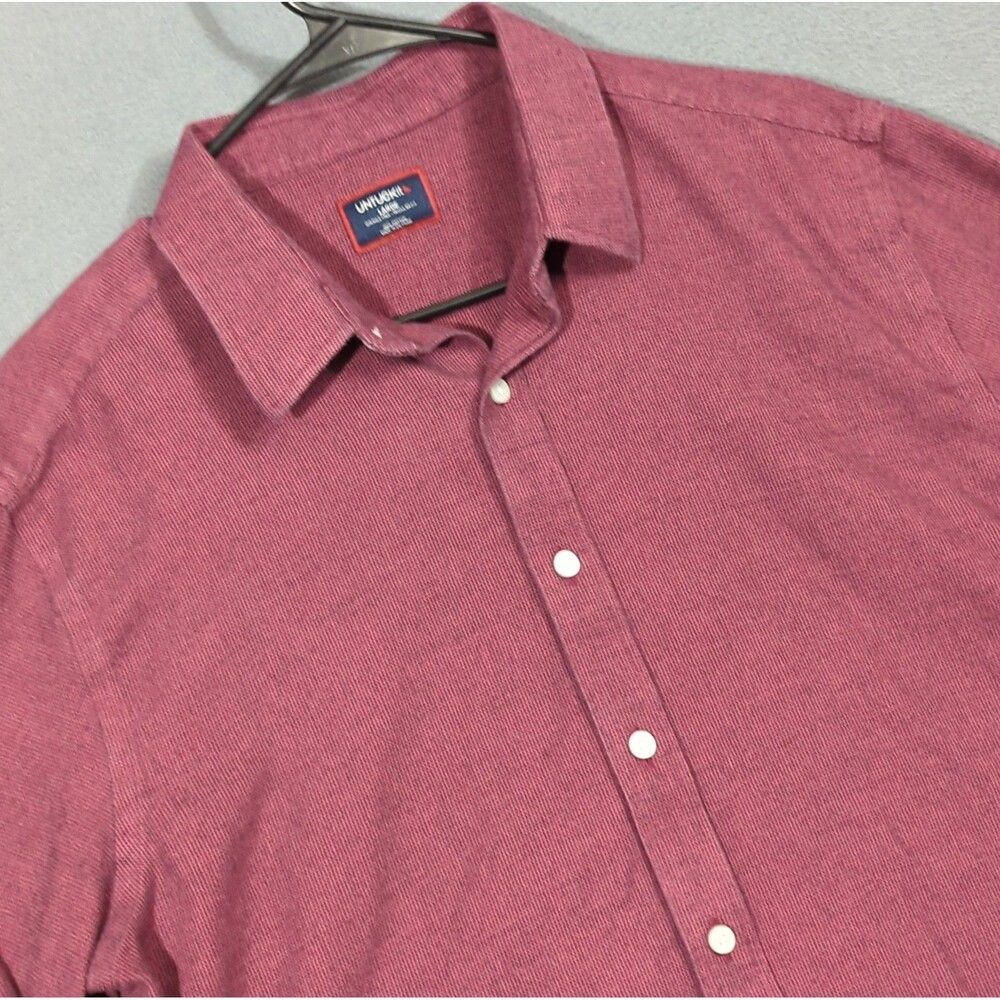 UNTUCKit Shirt Men's L Blackberry Veneto Cotton Long Sleeve Button Up